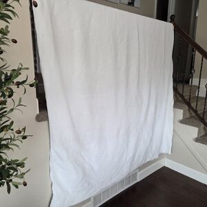 Boll & Branch 100% Organic Cotton Waffle Textured Duvet Cover White King / Cal.